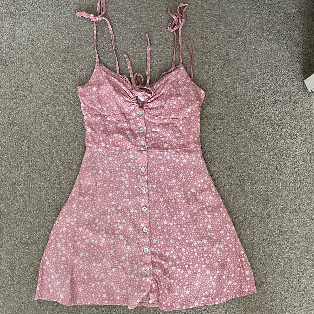 Boutique bought pink & white star printed sundress - Picture 1 of 2